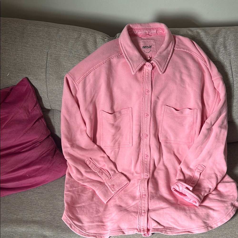 Aerie Soft Pink Oversized Shirt